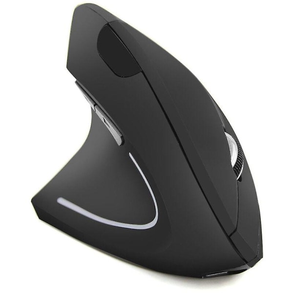 2023 1pcs Rechargeable Ergonomic Mouse, 2.4ghz Wireless Vertical Mouse Left Charging Model Black