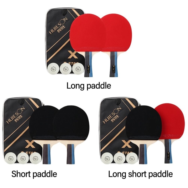 Mordely 1 Set Bordtennisracket Ping Pong PADDEL LÅNG long paddle