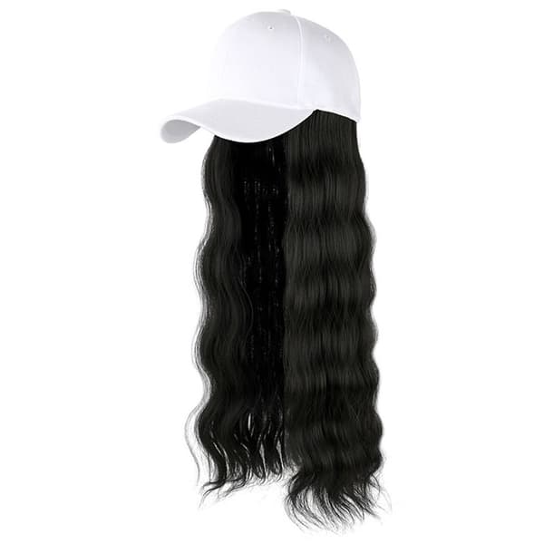 Mordely Connect Wig Justerbar SVART VIT HATT black White hat-White hat