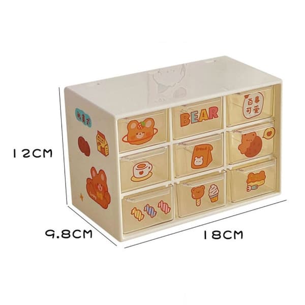 Mordely Förvaringsbox Desktop Organizer 9 RASTER VIT 9 RASTER VIT 9 grids white