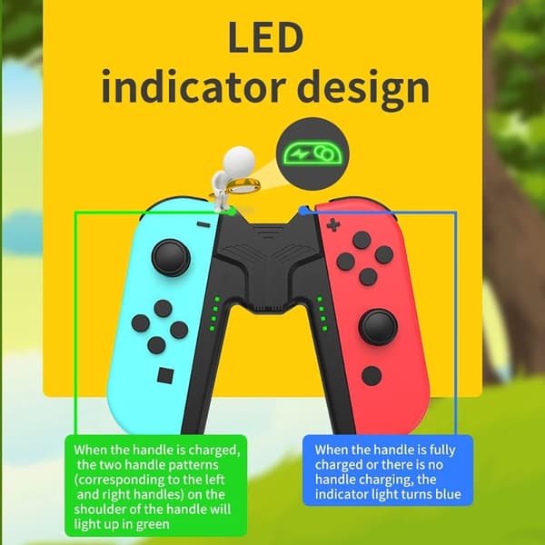 Mordely för Nintendo Switch Joycon Game Charging Grip