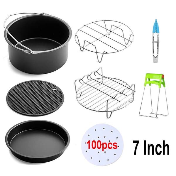 Mordely Air Fryer Set Chips Tillbehör Bakkorg Set