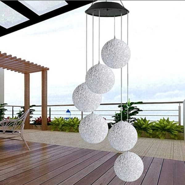 Mordely LED-kullampor Utomhus Wind Chime LED-lampa