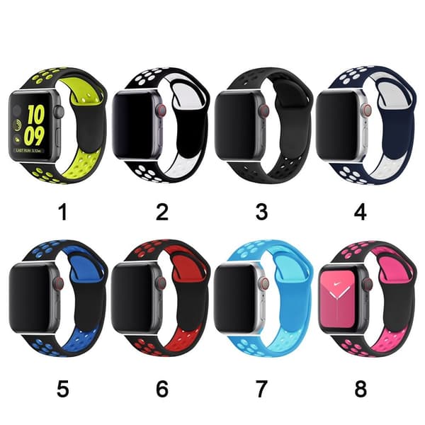 Mordely 2 st Loop Strap Watch Silikonrem 38/40/41MM 38/40/41mm