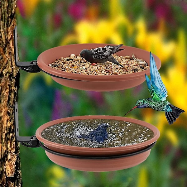 Mordely Bird Feeder, Outdoor Freestanding Bird Feeder Baths For Wild Bath Hanging Tub Food Feeder,garden Decoration Kit To Attract Wild