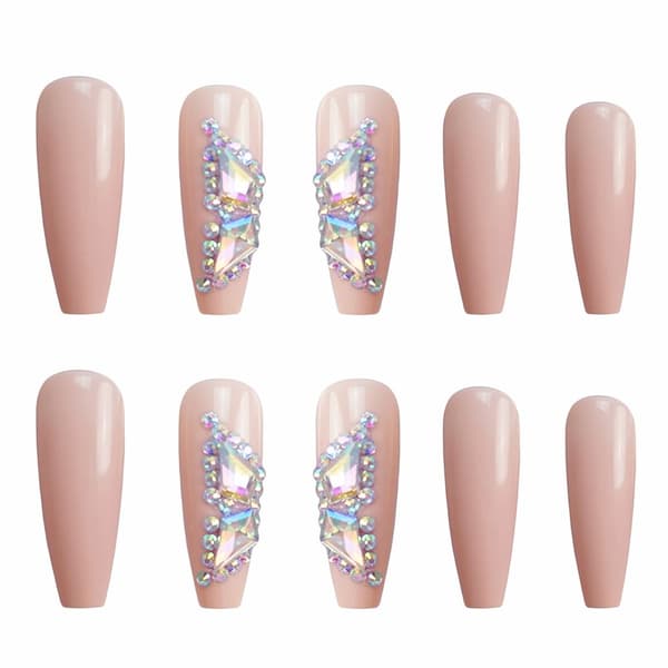 Mordely 24st/låda Butterfly Strasskista False Nails Wearable