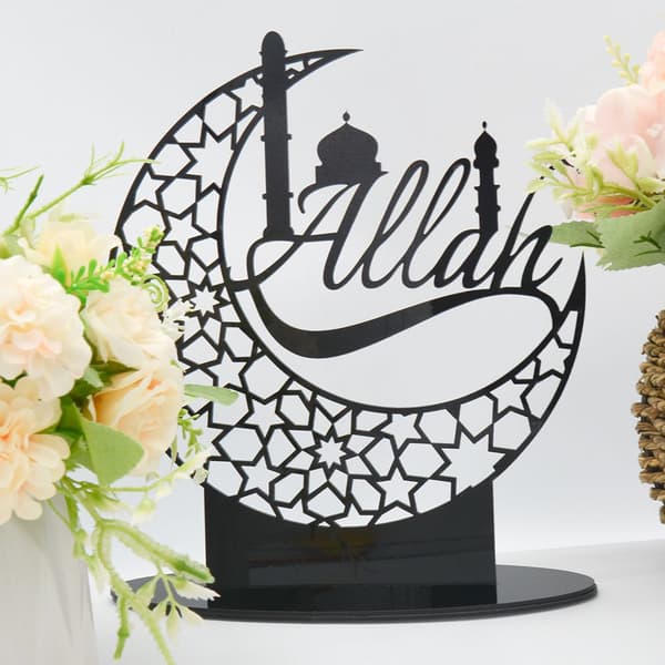 Mordely Eid Mubarak Dekor Ramadan Ornament SVART BT006 black BT006-BT006