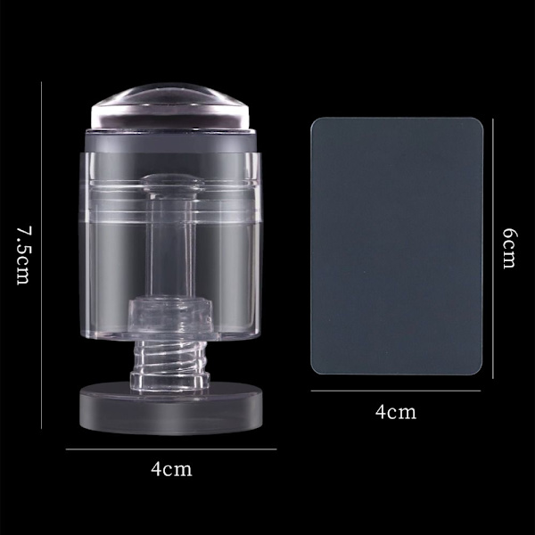 Nail Stamper Scraper Set Transparent Roterbar