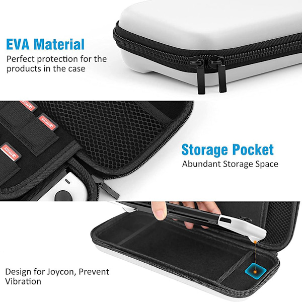 Mordely för Nintendo Switch OLED-väska Case vit white