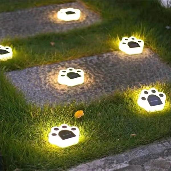 Mordely Solar Light Cat Paw Print FÄRGRIGT LJUS