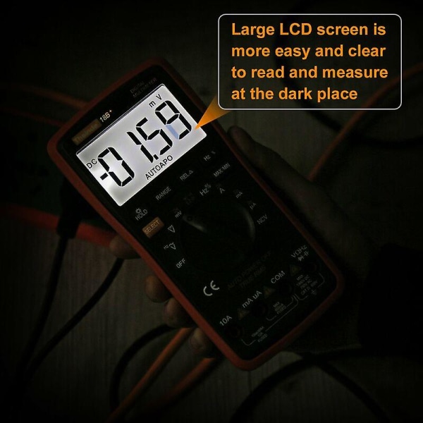 Mordely Auto-range Digital Multimeter 20000 Counts 4 1/2 Dc Ac Resistance Capacitance Peak Hold True Rms Ncv Diode Tester