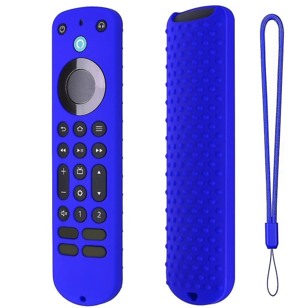 Mordely Silicone Sleeve Case-shell Anti-slip Cover For Alexa Voice Remote Impact-proof Blue