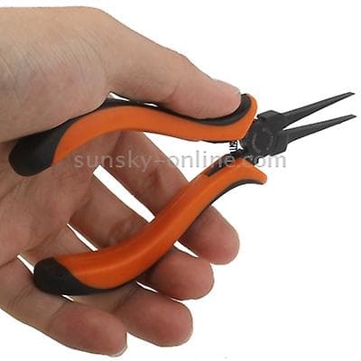2023 4.5" Orange And Black Thin Flat Pliers