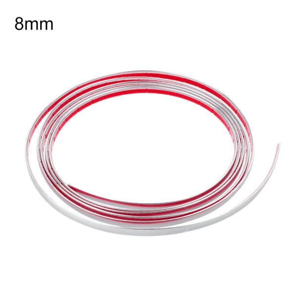 Mordely Car Body Chrome Strip Molding Trim Adhesive Sticker 8MM 8mm