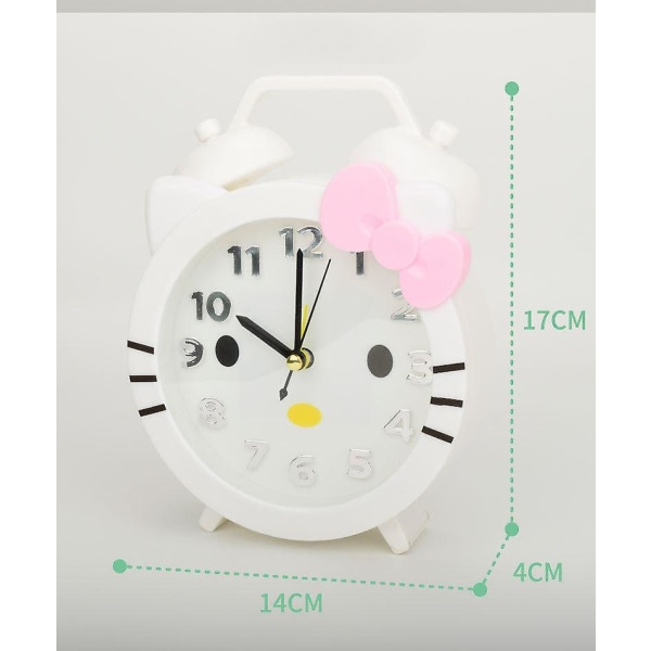 2023 Home Cartoon Alarm Clock Creative Cat Alarm Clock Digital Clock Student Gift Birthday Gift Cute Cartoon Alarm Clock - White