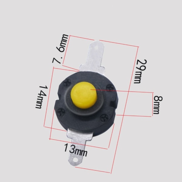30st Micro Push Button Switch DC 12V Self-Lock Switch 0,5A
