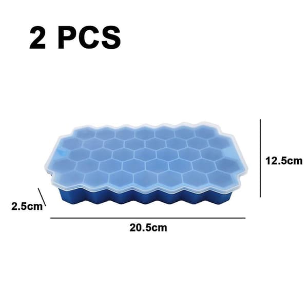 Mordely Ice Tray, Ice Tray For Making Hexagonal Ice, Includes 2 Trays