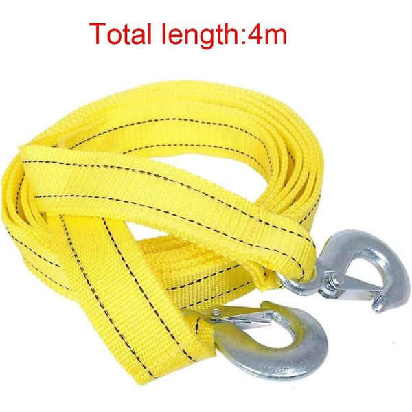 2023 Car Towing Strap, Tow Rope With 4m 5 Ton Hooks, Thickened Car Pull Rope For Cars Trucks, With Vehicle Storage Bag