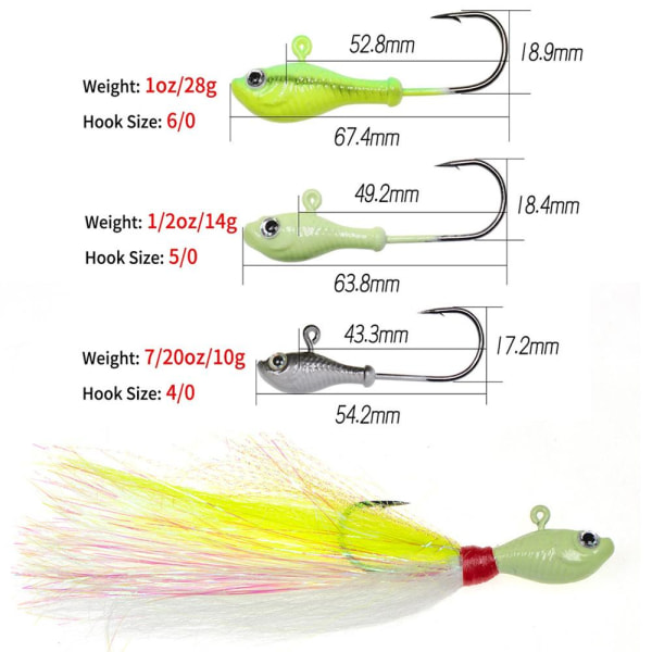 Mordely 1st Fiskedrag Swim Jig Krok 14GGRÖN GRÖN 14ggreen