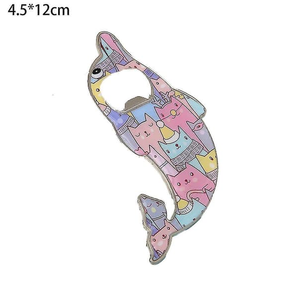 2023 Open Beer Bottle Cap Bottle Opener Refrigerator Sticker Dolphin