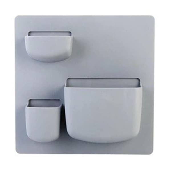 Mordely Plastic Self Adhesive Wall Mounted Storage Shelf Bathroom Kitchen Fridge Refrigerator Storage Rack Organizer Holder