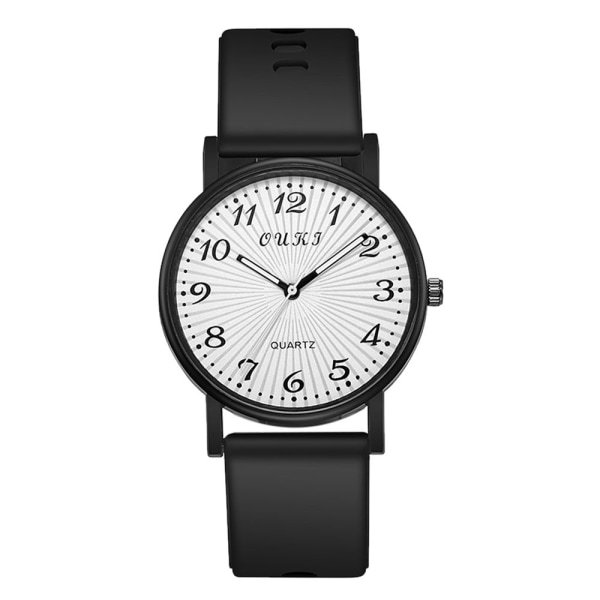 Dameklokke Quartz Armbåndsur SVART&HVIT black&white
