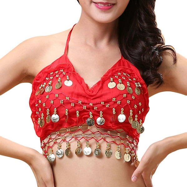 Mordely Belly Dance BH Performance Topp RÖD Red