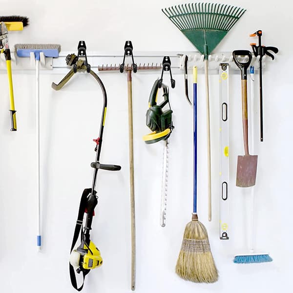 Mordely Garage Hooks 2 Pieces Metal Double Wall Hooks Garage Storage Hook Rack For Hanging Garden Tools
