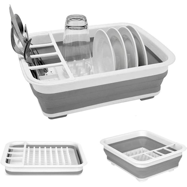 Foldable Dish Drainer Portable Dish Drainer Tableware Organizer Kitchen Caravan Camper Storage