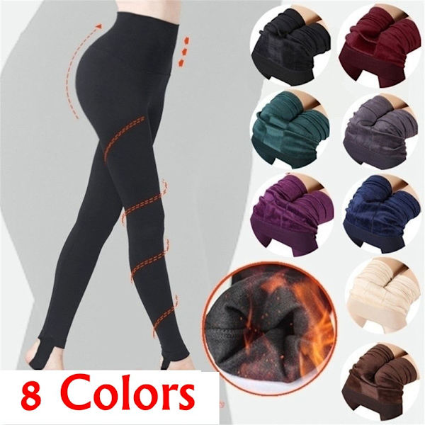 Mordely Slim Leggings Tjock Strumpbyxor KAFFE STYLE 02 coffee Style 02