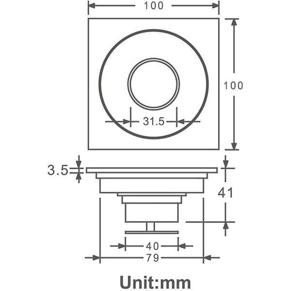 Mordely Toilet Bathroom Kitchen, Odor-resistant Copper Floor Drain Interface Washing Machine Siphon