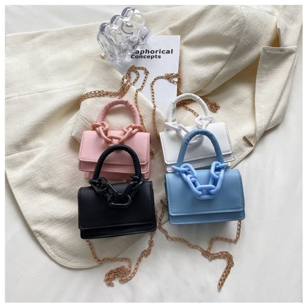 Mordely Kedja Damväskor Sommar Crossbody-väska VIT White