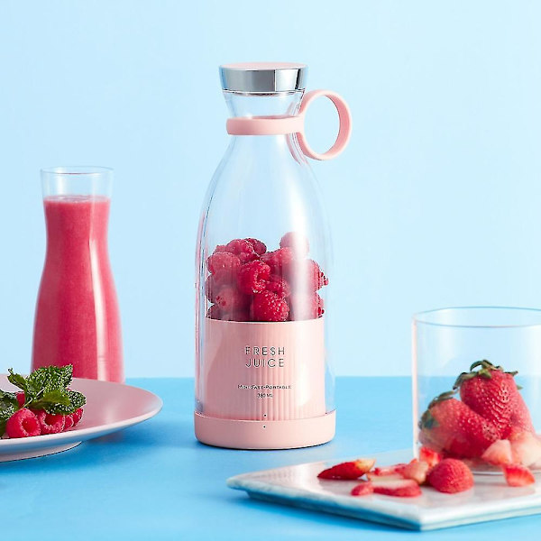 Bärbar elektrisk blender pink