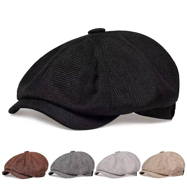 Mordely Retro baskerhatt Newsboyhatt KAFFE coffee