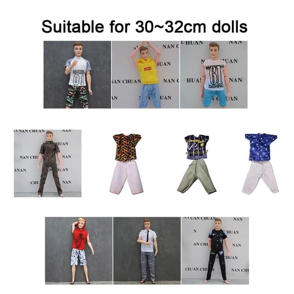 Mordely 32 cm Dockkläder Jeans Denim 6