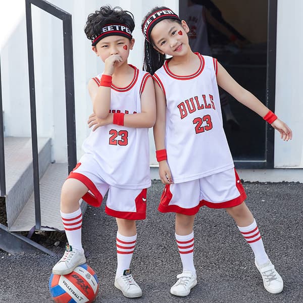 Barnbaskettröja BullsNo.23white A23 3xs