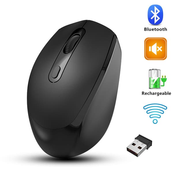 Mordely Trådlös mus Bluetooth SVART Black