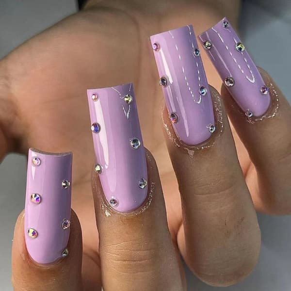 Mordely 24st False Nails Super Long Square French ZJ-07