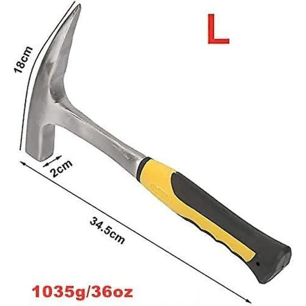 Double Head Geological Survey Brick Duckbill Hammer With Rubber Handle - View #4