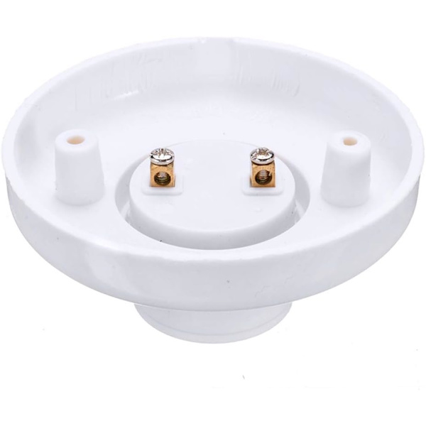 2023 E27 Screw Lamp Holder Round Plastic Base Screw Bulb E27 Lamp Holder Base Lamp Holder Screw Bulb Socket Bulb Lamp Surface Fixing Holder 10PCS