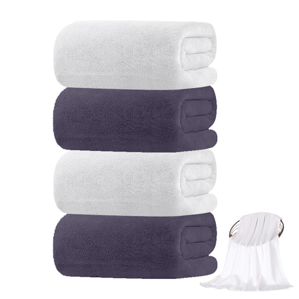 Mordely 4-pack badhanddukar - extra absorberande - mikrofiber - 70*140 cm Combination 2