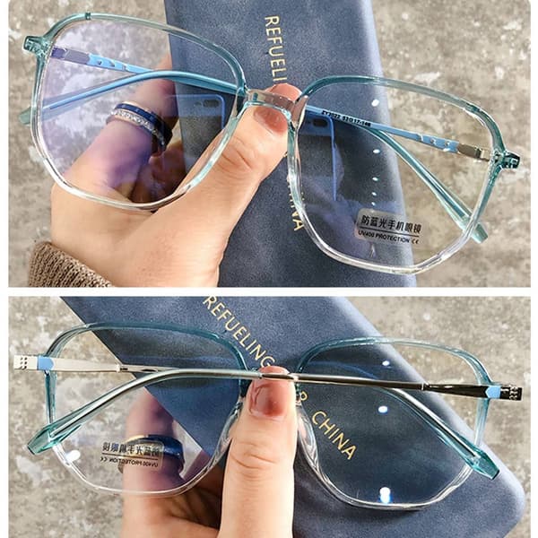 Mordely Anti- Light Glasses Oversized Eyeglasses BLÅ Blue