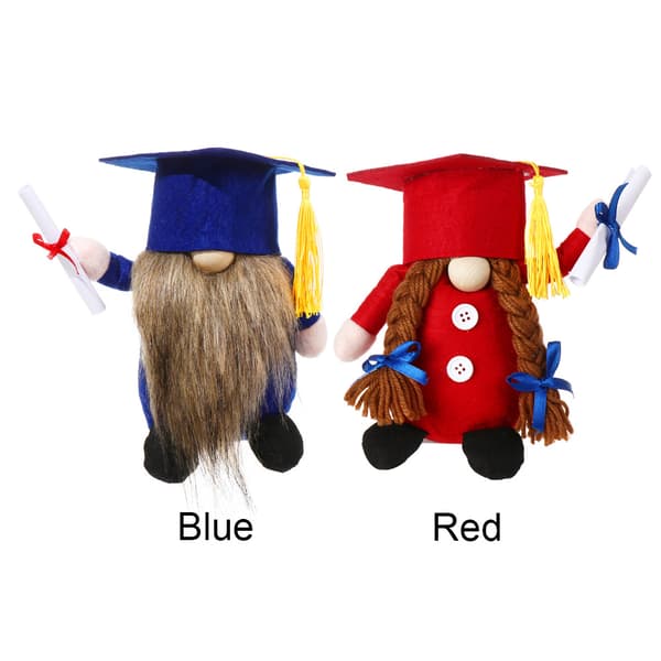 Graduation Gnome Ansiktsfri docka BLÅ