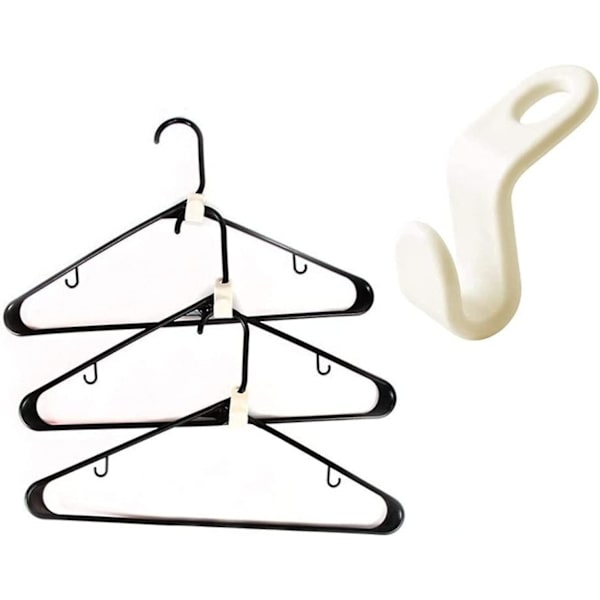 Mordely 30 Pack Plastic Waterfall Clothes Hanger Hooks Space Saving Waterfall Connecting Hooks For Clothes Cabinet