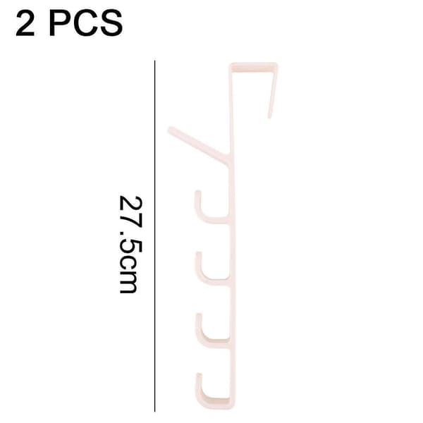 2023 Home Kitchen Accessories Over Door Hook Portable Multi-purpose Plastic Door Back Hanger Rack White
