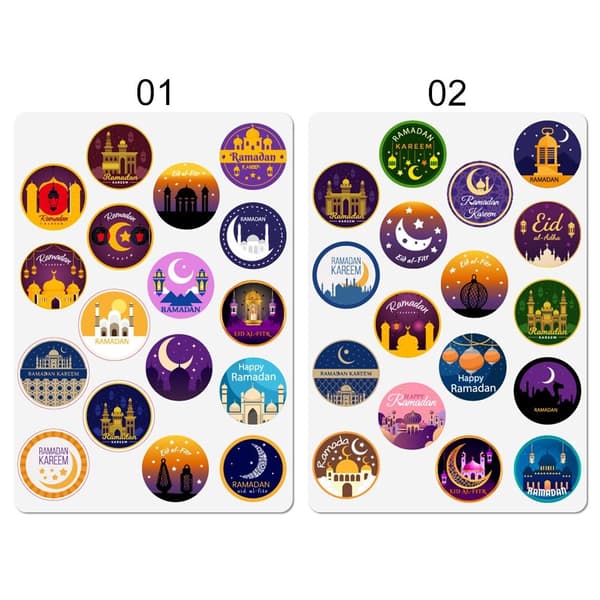 Mordely 5 ark EID Mubarak Sticker Lable Seal Stickers 01