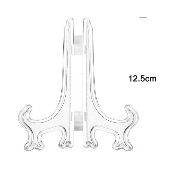 2023 Transparent 5 Inch 12 Pieces Plastic Easels Plate Racks, Plate Racks, Folding Plates, Display Stands For The Presentation Of Collecting Plates, B