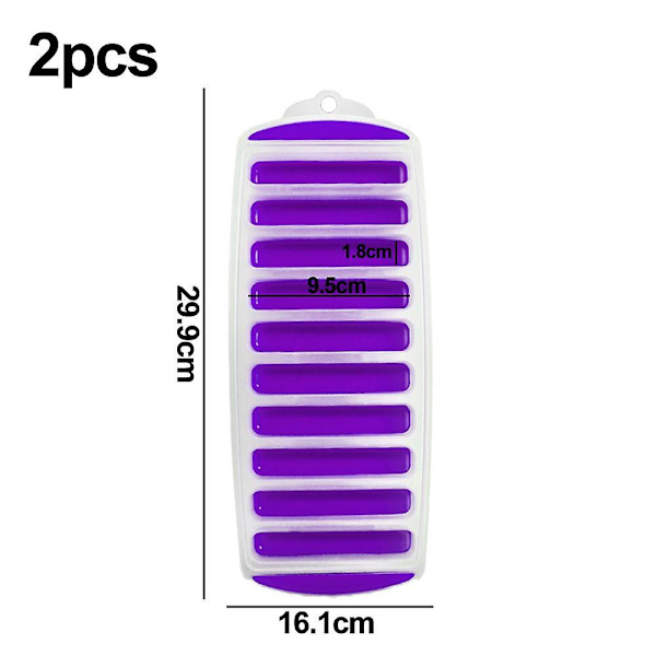 Silicone Ice Cube Trays, Narrow Water Bottle Ice Stick Tray, Silicone Ice Trays For Freezer With Easy Push