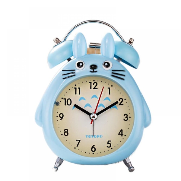 Mordely Children's Alarm Clock, Cute Cartoon Animals, Small Alarm Clock, Bedroom, Bedside Home Decoration Clock, Super Loud Alarm Clock - Blue