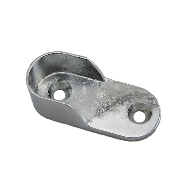 2 Pcs Wardrobe Pipe Hanging Rail Flange Rod Holder Socket Easy Installation